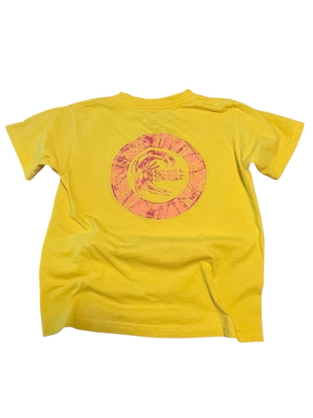 O'Neill Surf Wear Short-Sleeve Tee Yellow Crewneck Pink Graphic Kids Large